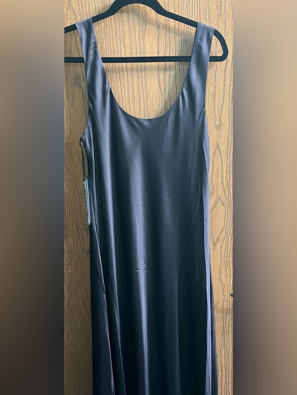 Target Future Collective Chocolate Satin Scoop-Neck Maxi Dress